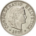 Switzerland, 5 Rappen, 1932, Bern, AU(55-58), Nickel, KM:26b