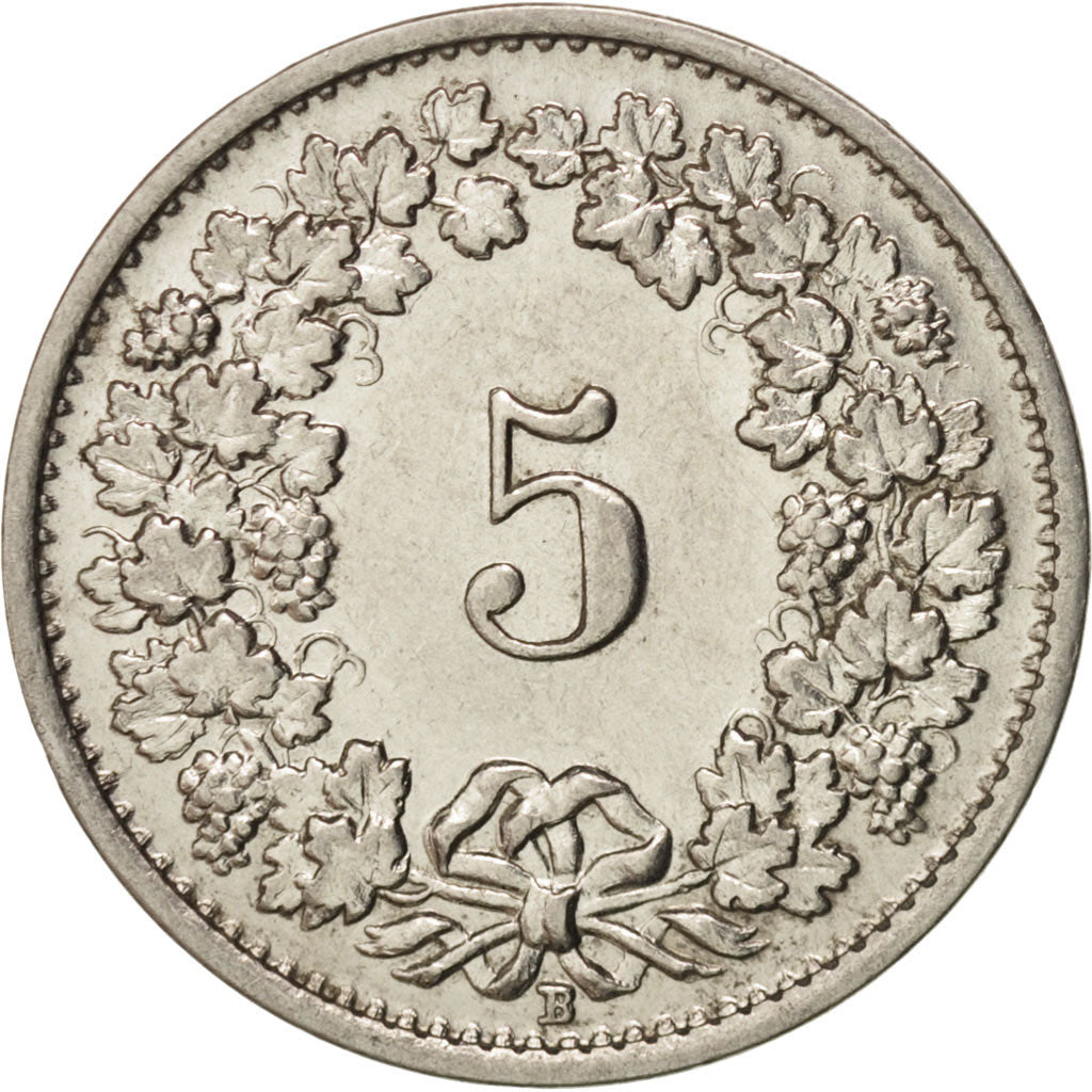 Switzerland, 5 Rappen, 1932, Bern, AU(55-58), Nickel, KM:26b