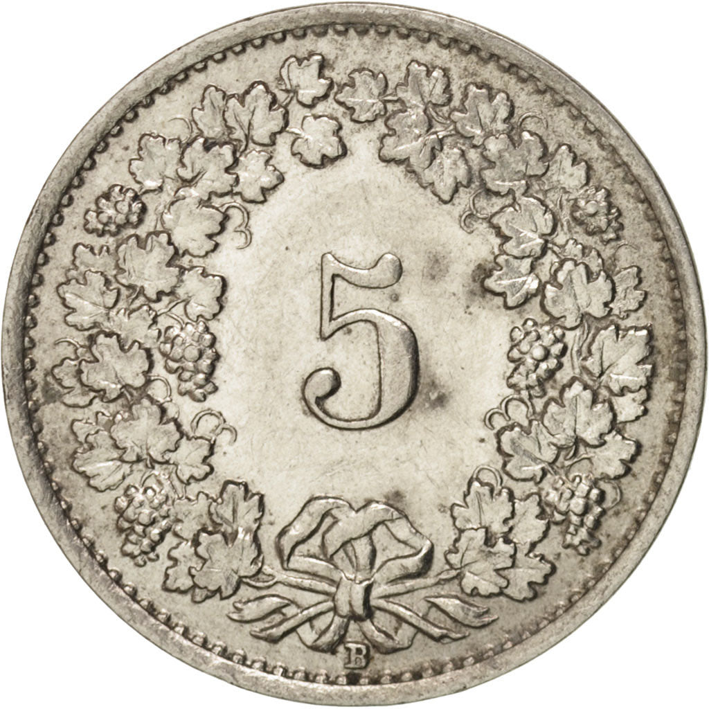 Switzerland, 5 Rappen, 1932, Bern, MS(60-62), Nickel, KM:26b