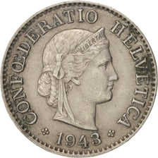 Switzerland, 5 Rappen, 1943, Bern, AU(50-53), Copper-nickel, KM:26
