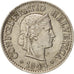 Switzerland, 5 Rappen, 1944, Bern, AU(55-58), Copper-nickel, KM:26