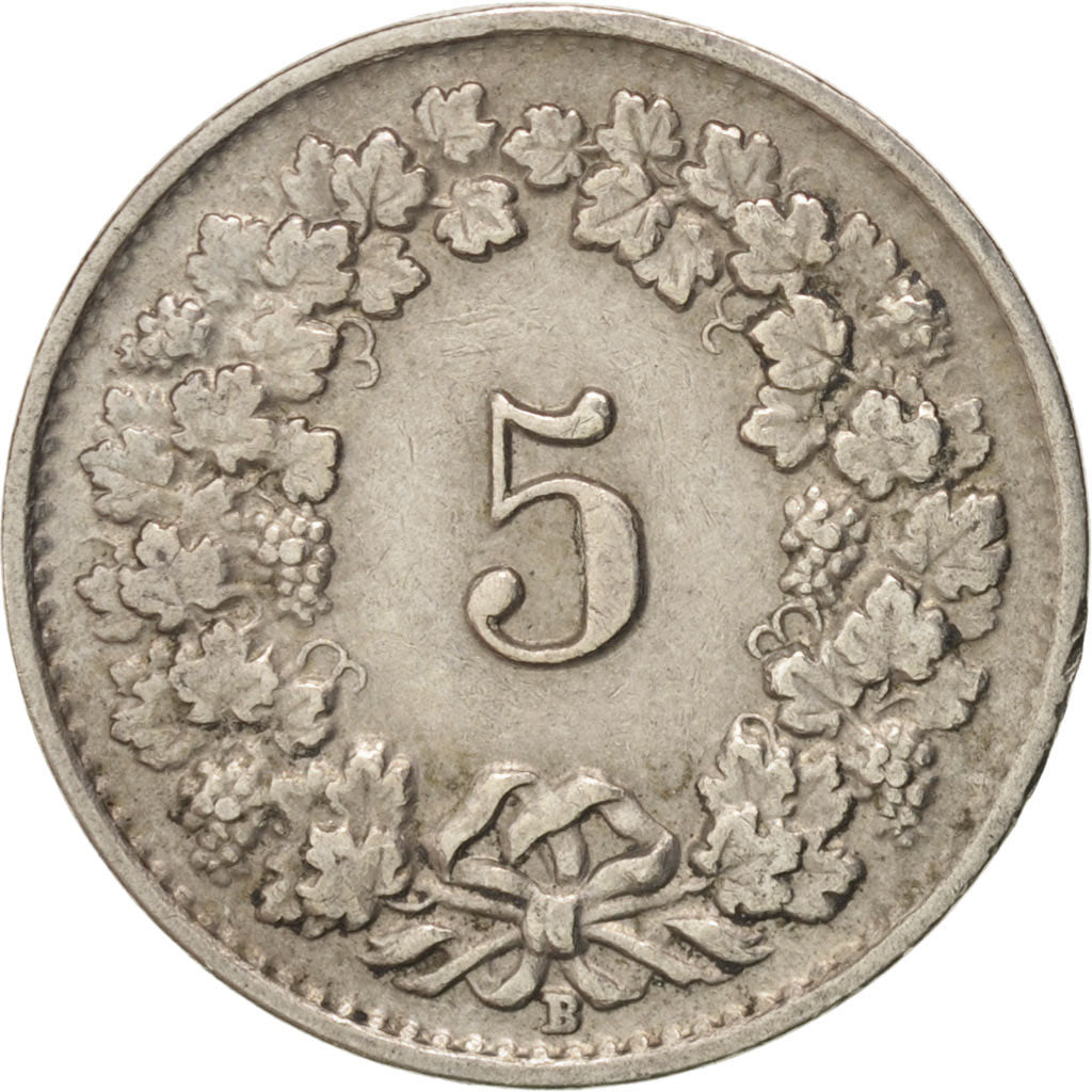 Switzerland, 5 Rappen, 1949, Bern, AU(50-53), Copper-nickel, KM:26