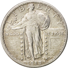 United States, Standing Liberty Quarter, 1918, Philadelphia, AU(50-53), KM:145