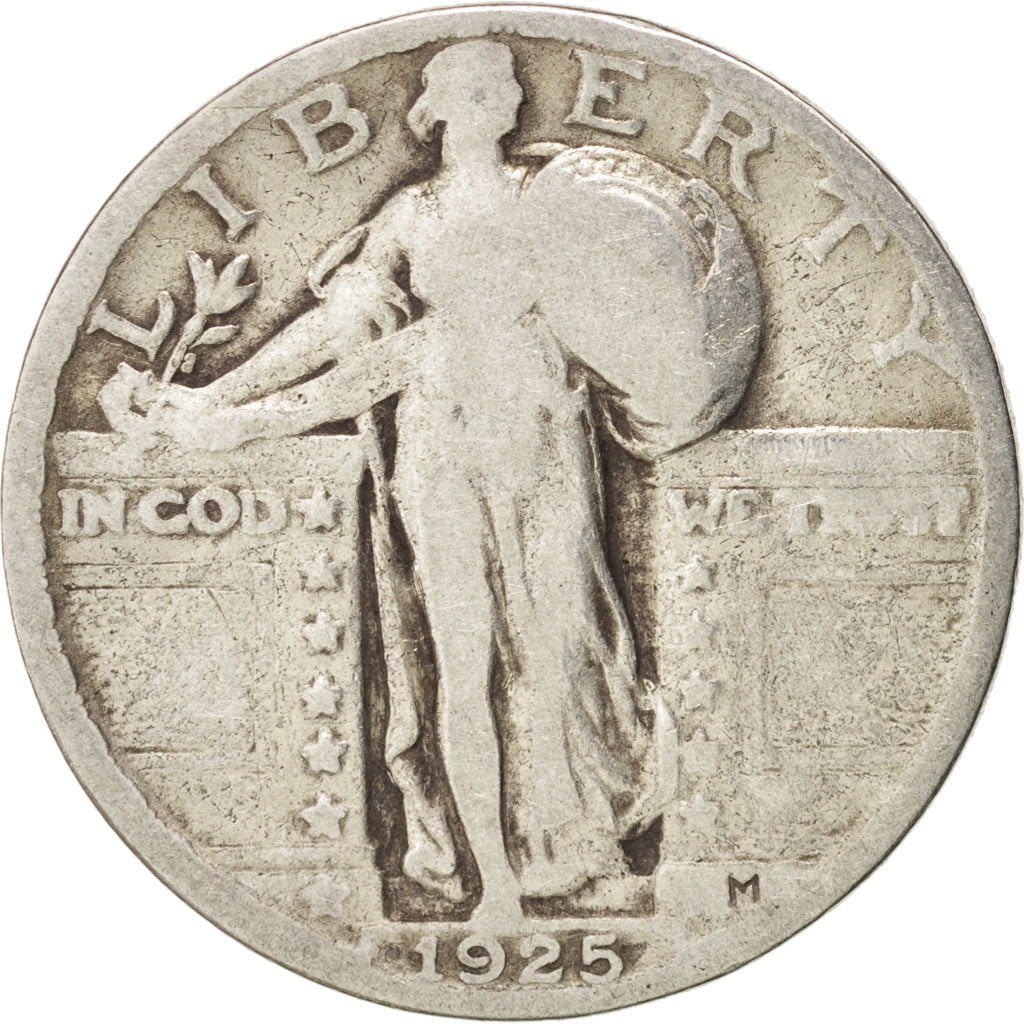 United States, Standing Liberty Quarter, 1925, Philadelphia, VF(20-25), KM:145