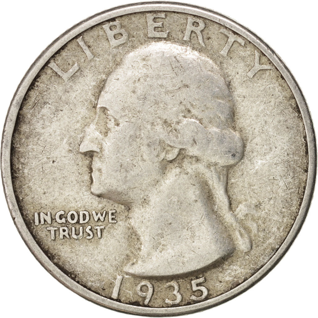 United States, Washington Quarter, 1935, Philadelphia, VF(30-35), KM:164