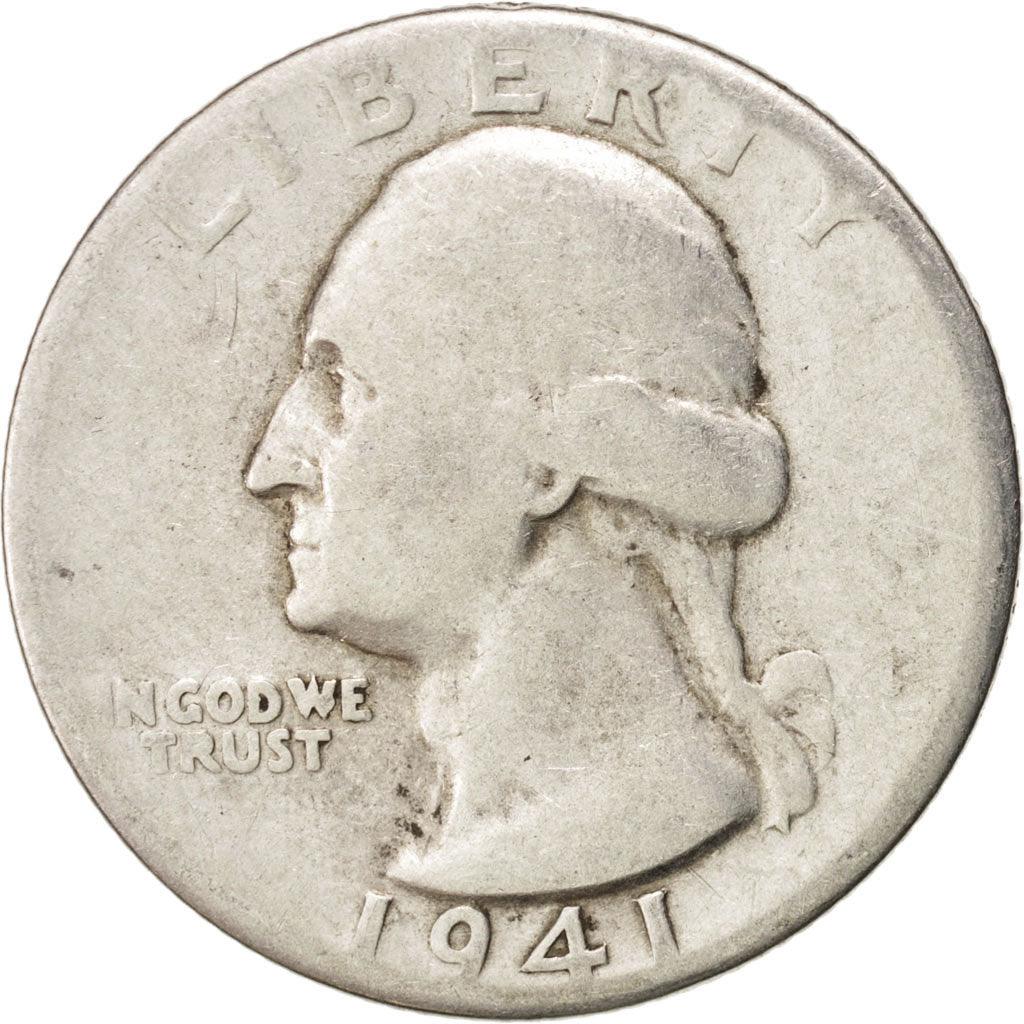 Monnaie, États-Unis, Washington Quarter, Quarter, 1941, U.S. Mint