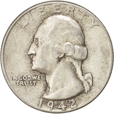 Coin, United States, Washington Quarter, Quarter, 1942, U.S. Mint, Philadelphia