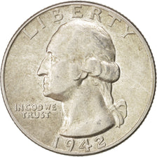 United States, Washington Quarter, 1942, Philadelphia, AU(55-58), KM:164