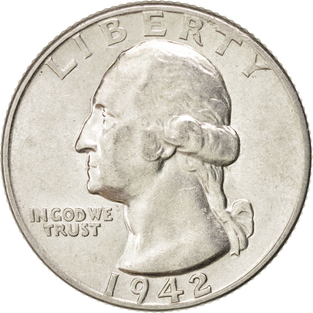 États-Unis, Washington Quarter, 1942, Philadelphie, SUP, KM:164