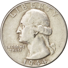 United States, Washington Quarter, 1944, Philadelphia, AU(50-53), KM:164