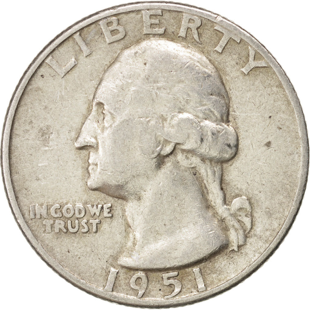 United States, Washington Quarter, 1951, Denver, AU(50-53), KM:164