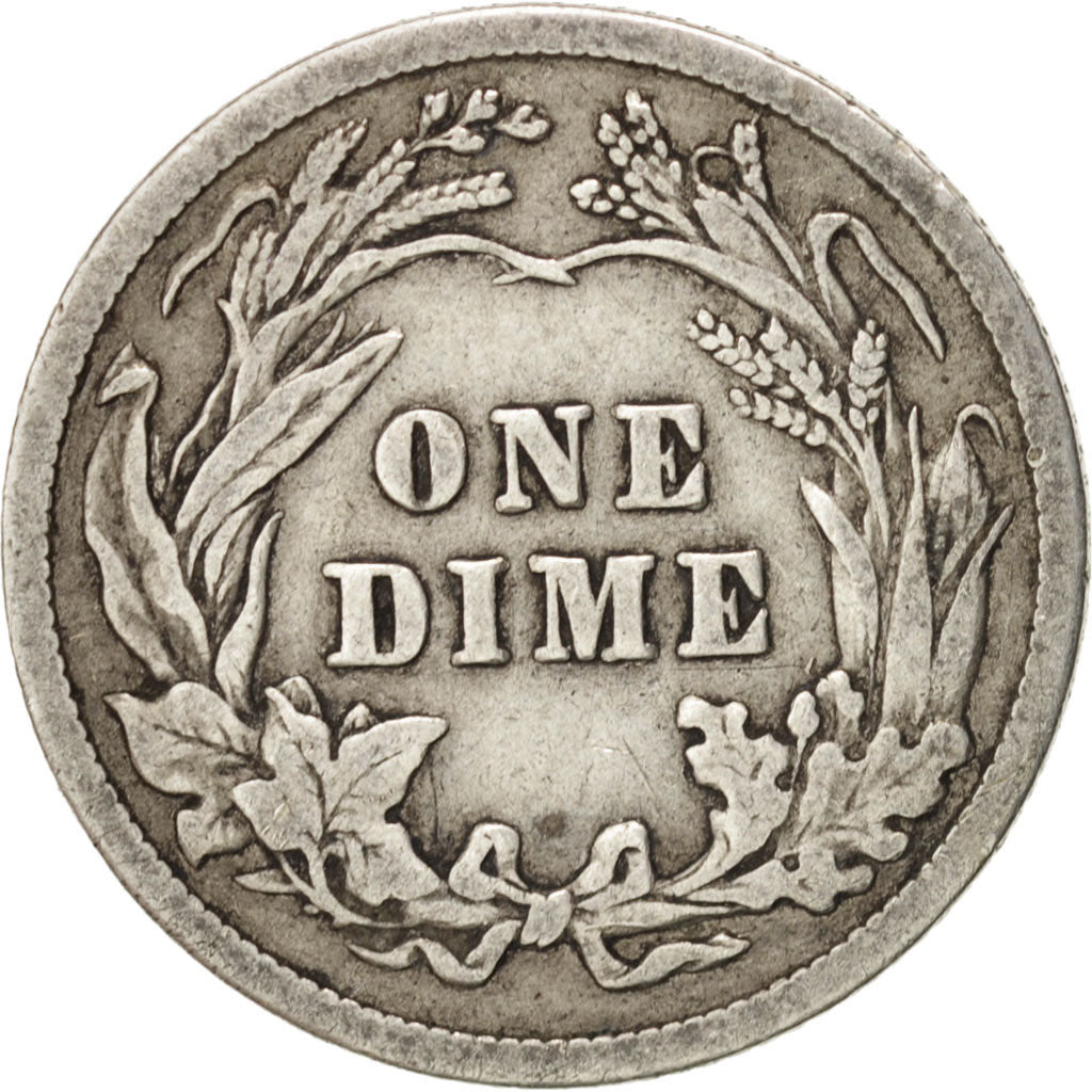 United States, Barber Dime, 1910, Philadelphia, VF(30-35), Silver, KM:113