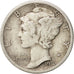 United States, Mercury Dime, 1916, Philadelphia, EF(40-45), Silver, KM:140