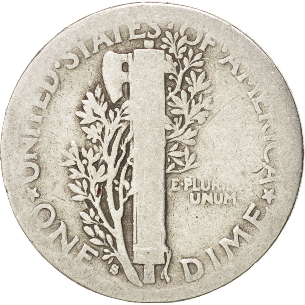 Vereinigte Staaten, Mercury Dime, 1916, San Francisco, F(12-15), Silver, KM:140