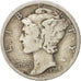 United States, Mercury Dime, 1918, Philadelphia, VF(30-35), Silver, KM:140