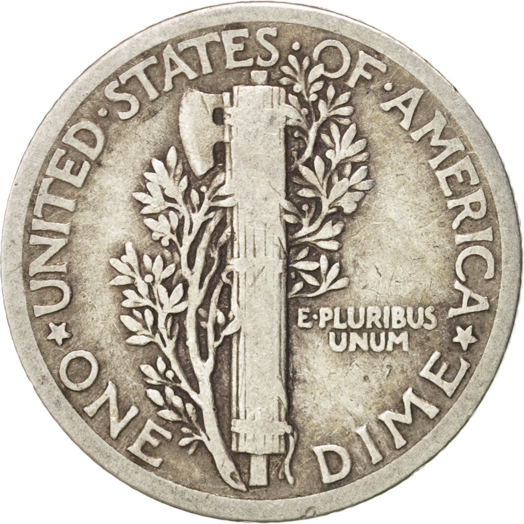 United States, Mercury Dime, 1918, Philadelphia, VF(30-35), Silver, KM:140