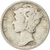 United States, Mercury Dime, 1926, Denver, VF(20-25), Silver, KM:140