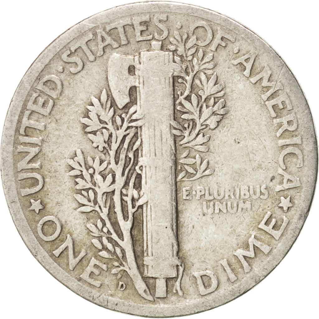 United States, Mercury Dime, 1926, Denver, VF(20-25), Silver, KM:140
