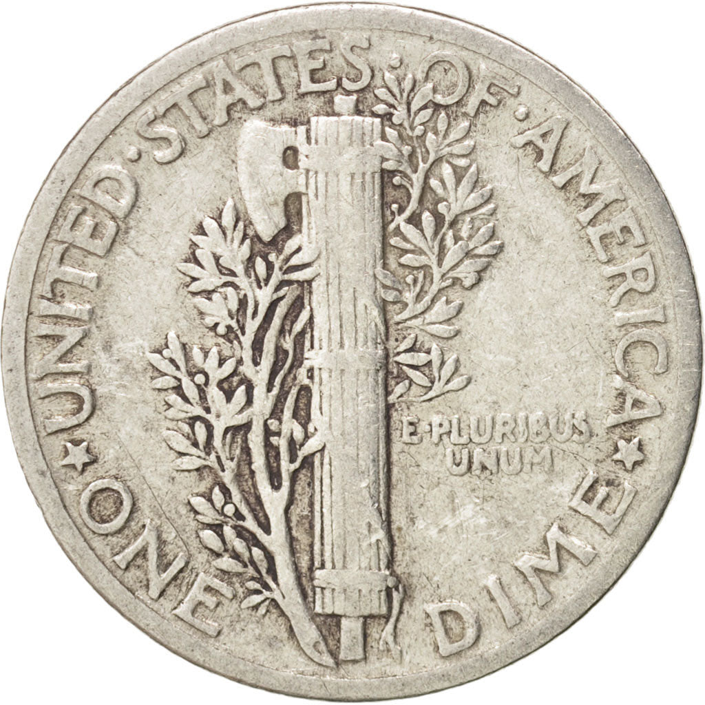United States, Mercury Dime, 1937, Philadelphia, VF(30-35), Silver, KM:140