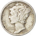 United States, Mercury Dime, 1937, Philadelphia, AU(50-53), Silver, KM:140