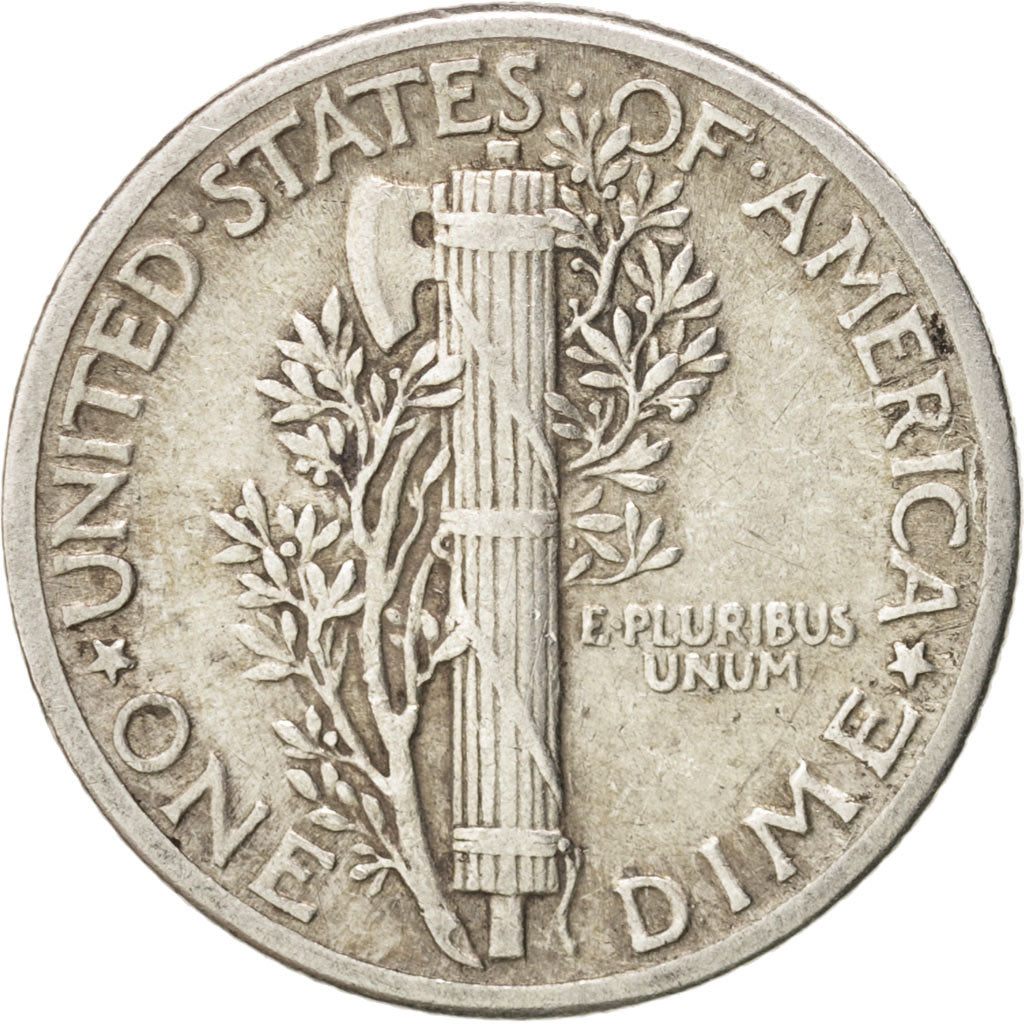 United States, Mercury Dime, 1937, Philadelphia, AU(50-53), Silver, KM:140
