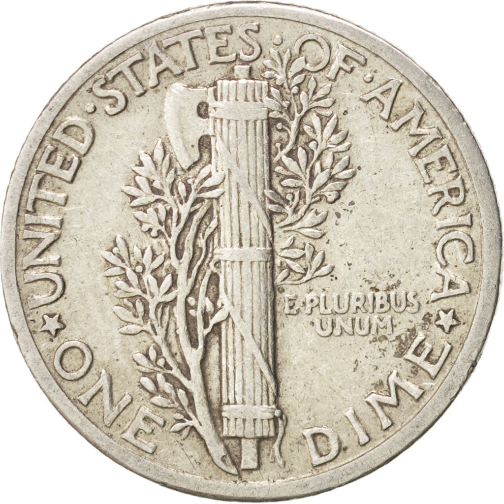 Coin, United States, Mercury Dime, Dime, 1937, U.S. Mint, Philadelphia