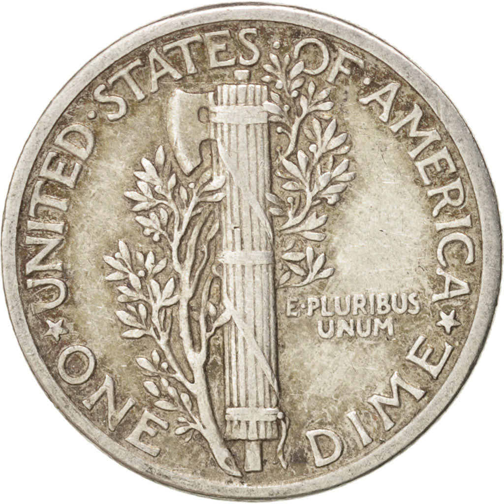 United States, Mercury Dime, 1940, Philadelphia, AU(50-53), Silver, KM:140