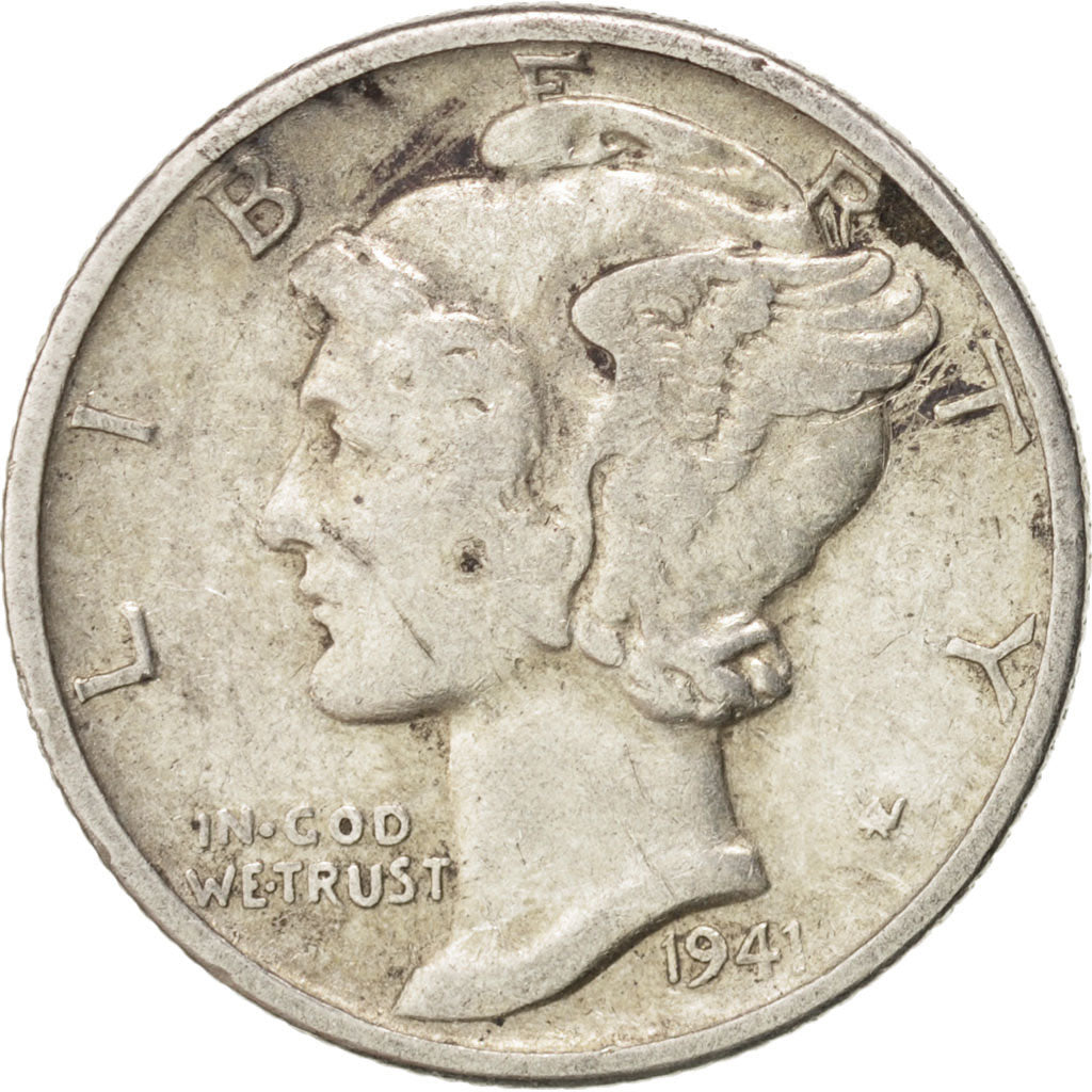 Münze, Vereinigte Staaten, Mercury Dime, Dime, 1941, U.S. Mint, Philadelphia