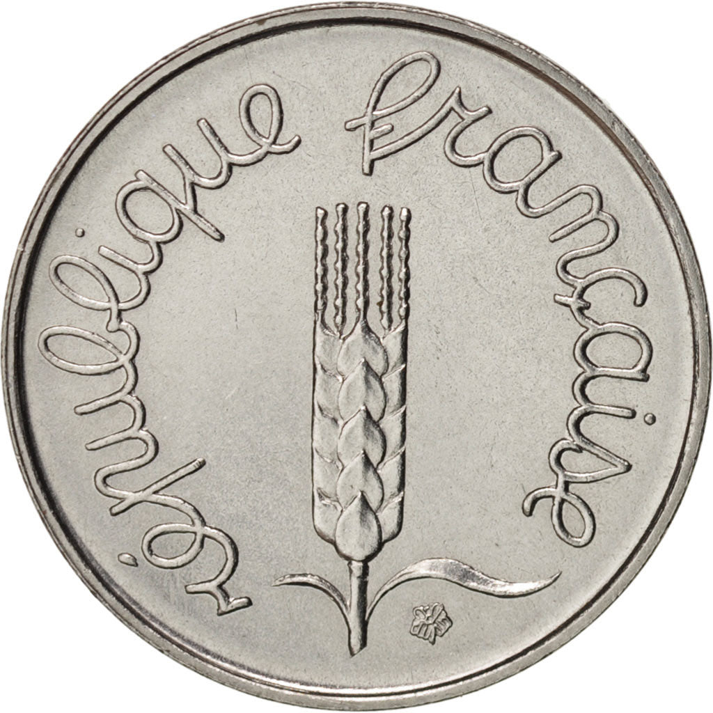 France, Épi, Centime, 1965, Paris, MS(65-70), Stainless Steel, KM:928