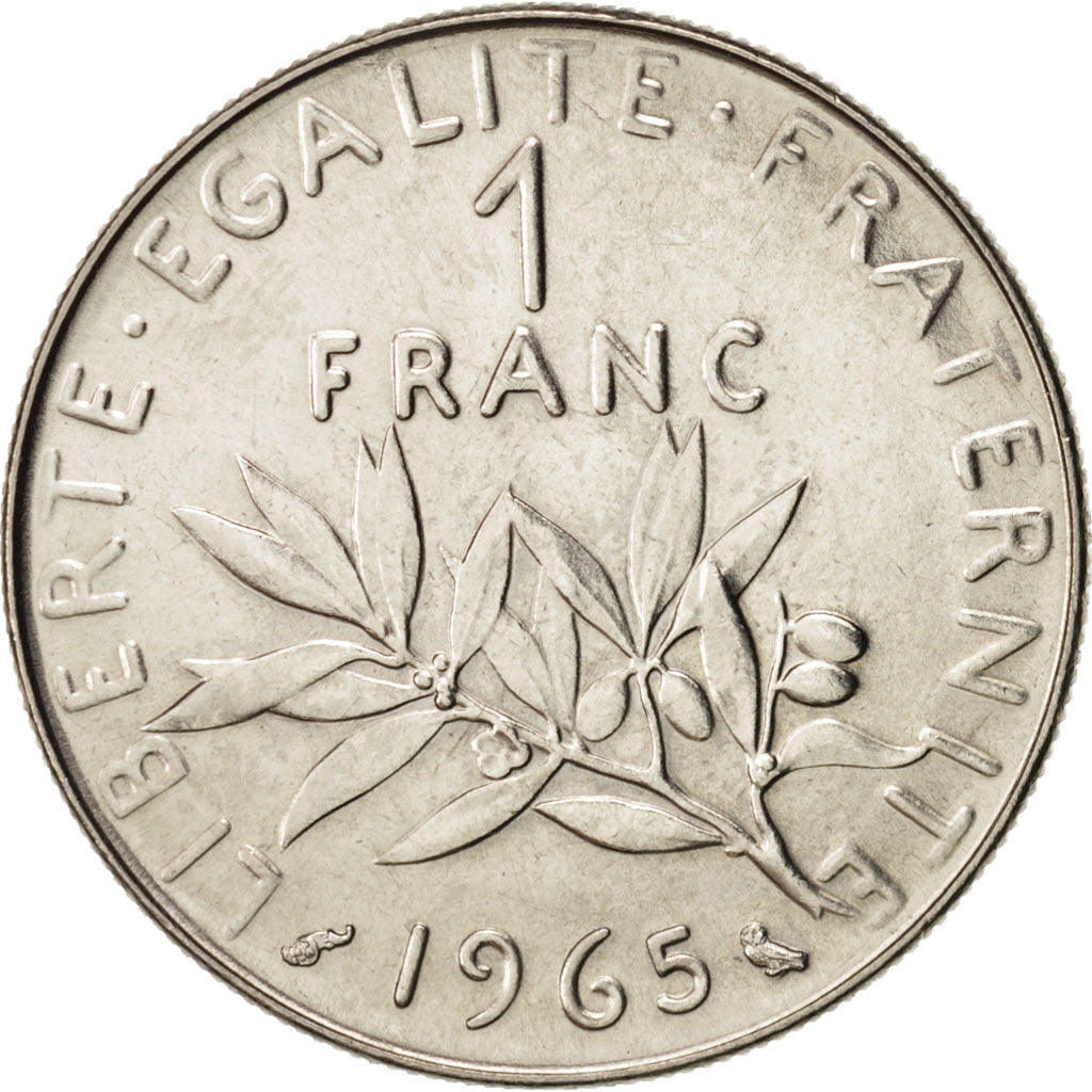 France, Semeuse, Franc, 1965, Paris, MS(65-70), Nickel, KM:925.1, Gadoury:474