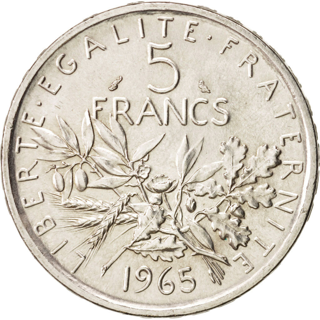 France, Semeuse, 5 Francs, 1965, Paris, FDC, Silver, KM:926, Gadoury:770