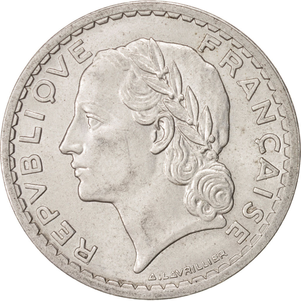 Francia, Lavrillier, 5 Francs, 1946, Castelsarrasin, SPL, Alluminio, KM:888b....