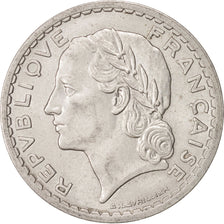 Francia, Lavrillier, 5 Francs, 1946, Castelsarrasin, SPL, Alluminio, KM:888b....