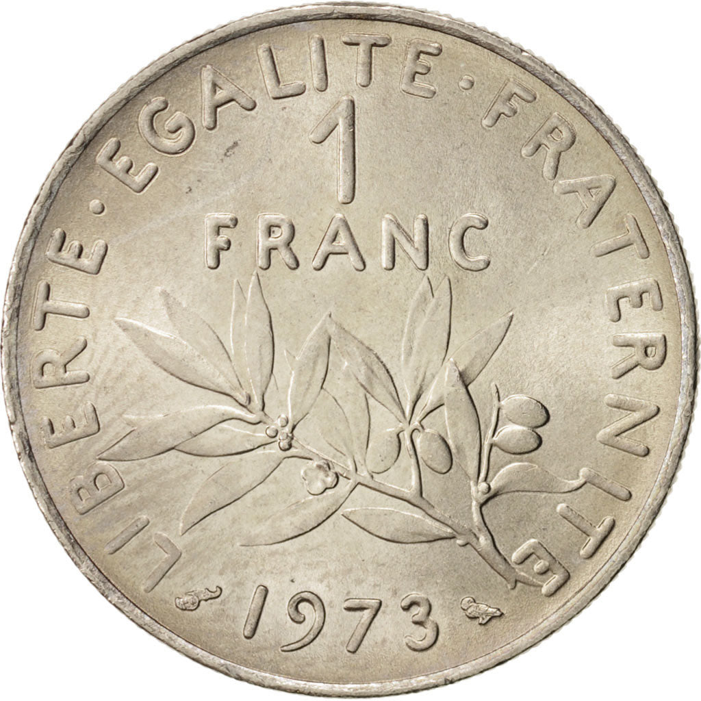 Moneda, Francia, Semeuse, Franc, 1973, Paris, SC+, Níquel, KM:925.1