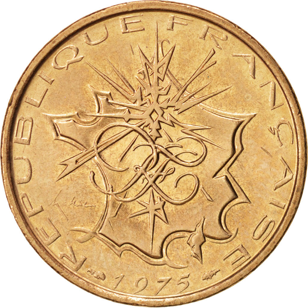 France, Mathieu, 10 Francs, 1975, SPL+, Nickel-brass, Tranche A, Gadoury:814