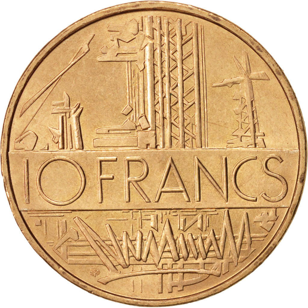 Coin, France, Mathieu, 10 Francs, 1975, MS(64), Nickel-brass, KM:940