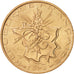 Moneta, Francja, Mathieu, 10 Francs, 1976, MS(64), Mosiądz niklowy, KM:940