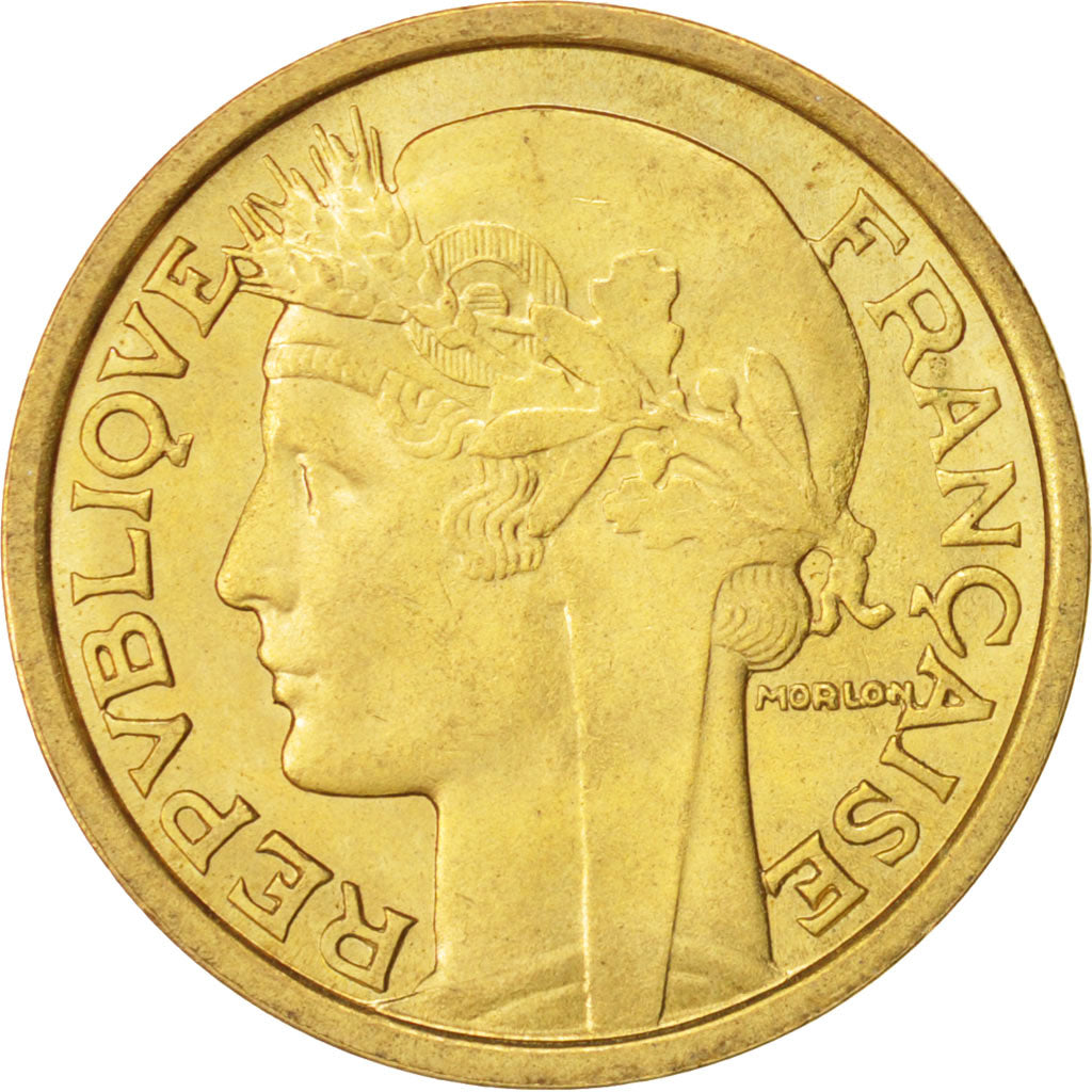 France, Morlon, Franc, 1931, MS(64), Aluminum-Bronze, KM:885, Gadoury:470
