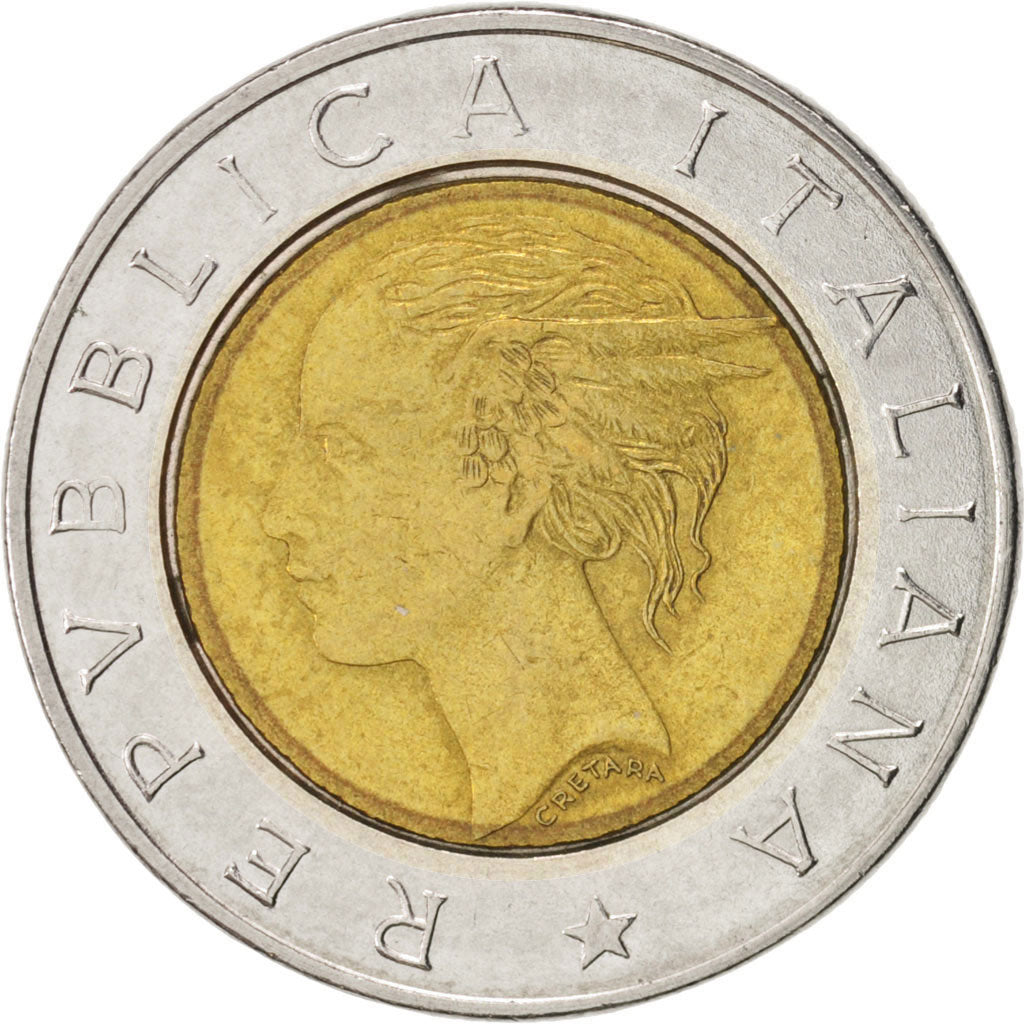 Monnaie, Italie, 500 Lire, 1991, Rome, TTB+, Bi-Metallic, KM:111