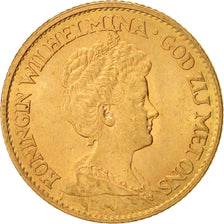 Netherlands, Wilhelmina I, 10 Gulden, 1912, MS(63), Gold, KM:149