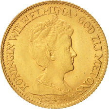 Netherlands, Wilhelmina I, 10 Gulden, 1917, MS(63), Gold, KM:149