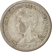 Coin, Netherlands, Wilhelmina I, 25 Cents, 1918, VF(30-35), Silver, KM:146