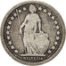 Switzerland, 1/2 Franc, 1877, Bern, F(12-15), Silver, KM:23