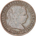 Spain, Isabel II, 2-1/2 Centimos, 1867, VF(20-25), Copper, KM:634.5