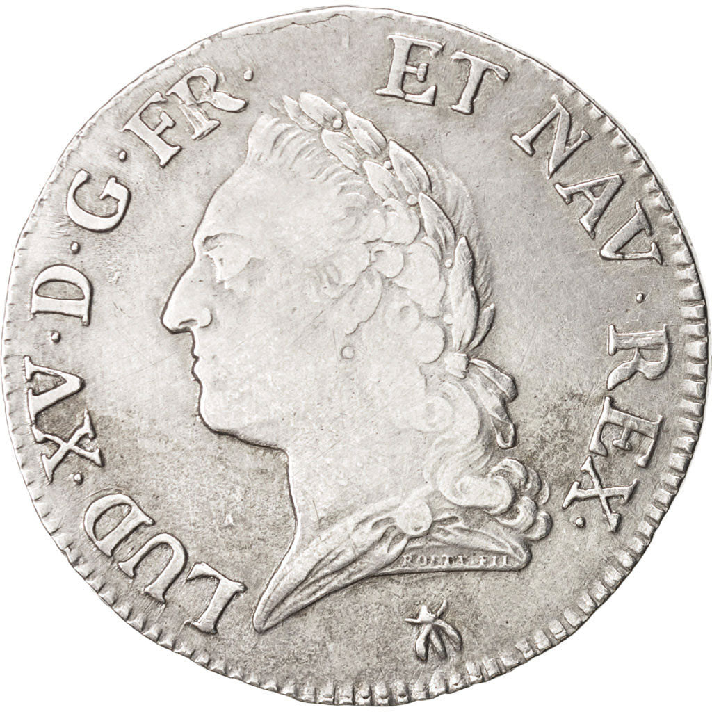 France, Louis XV, Écu à la vieille tête, 1771, Toulouse, TB, Argent, Gadoury:323