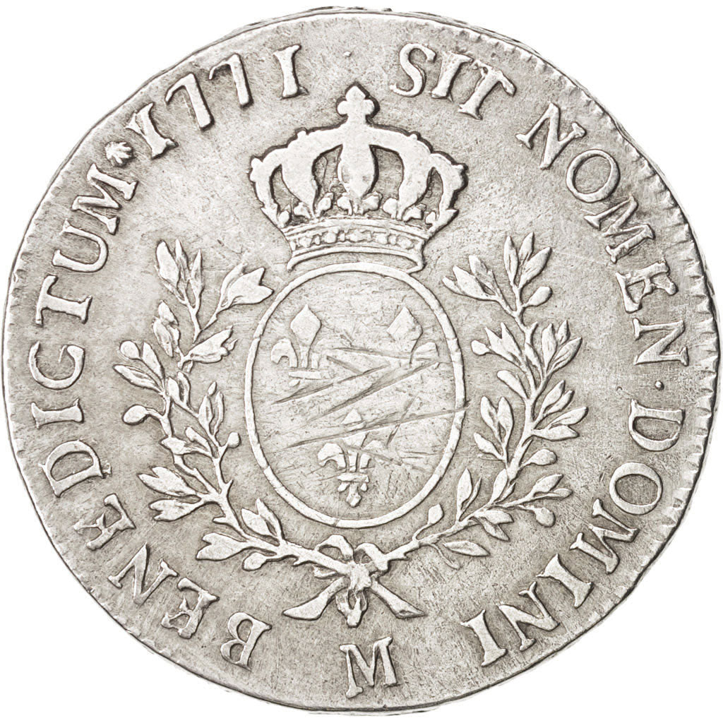 France, Louis XV, Écu à la vieille tête, 1771, Toulouse, TB, Argent, Gadoury:323