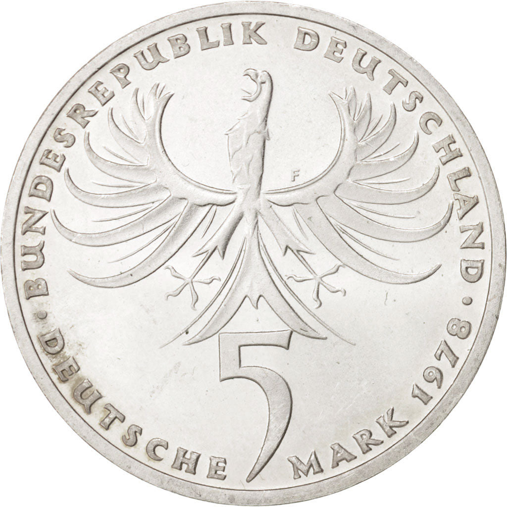 Coin, GERMANY - FEDERAL REPUBLIC, 5 Mark, 1978, Stuttgart, Germany, MS(63)