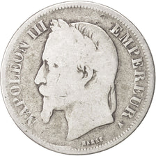 France, Napoleon III, 2 Francs, 1866, Paris, B+, Argent, Gadoury:527