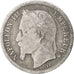 France, Napoleon III, Franc, 1866, Strasbourg, VG(8-10), Silver, KM:806.2