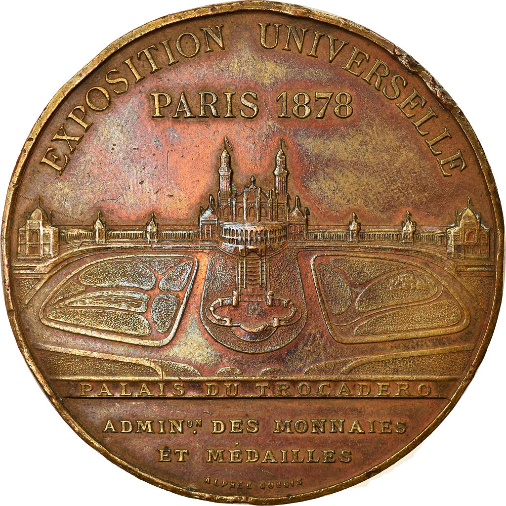 France, Medal, Exposition Universelle de Paris, Trocadéro, 1878, Oudiné